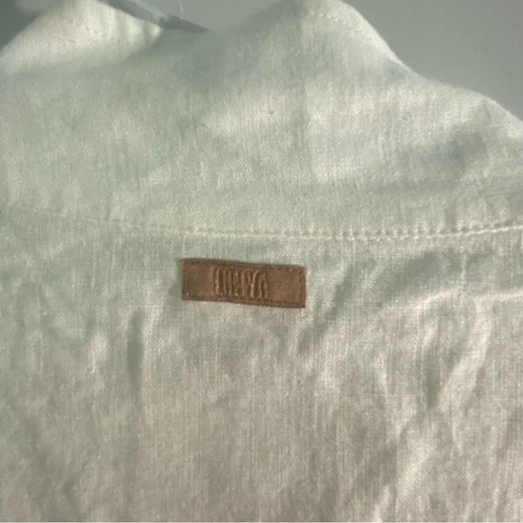 NWT Lunya Woven Linen Sleeveless Shirt Sincere White Size M Tank - Picture 8 of 16